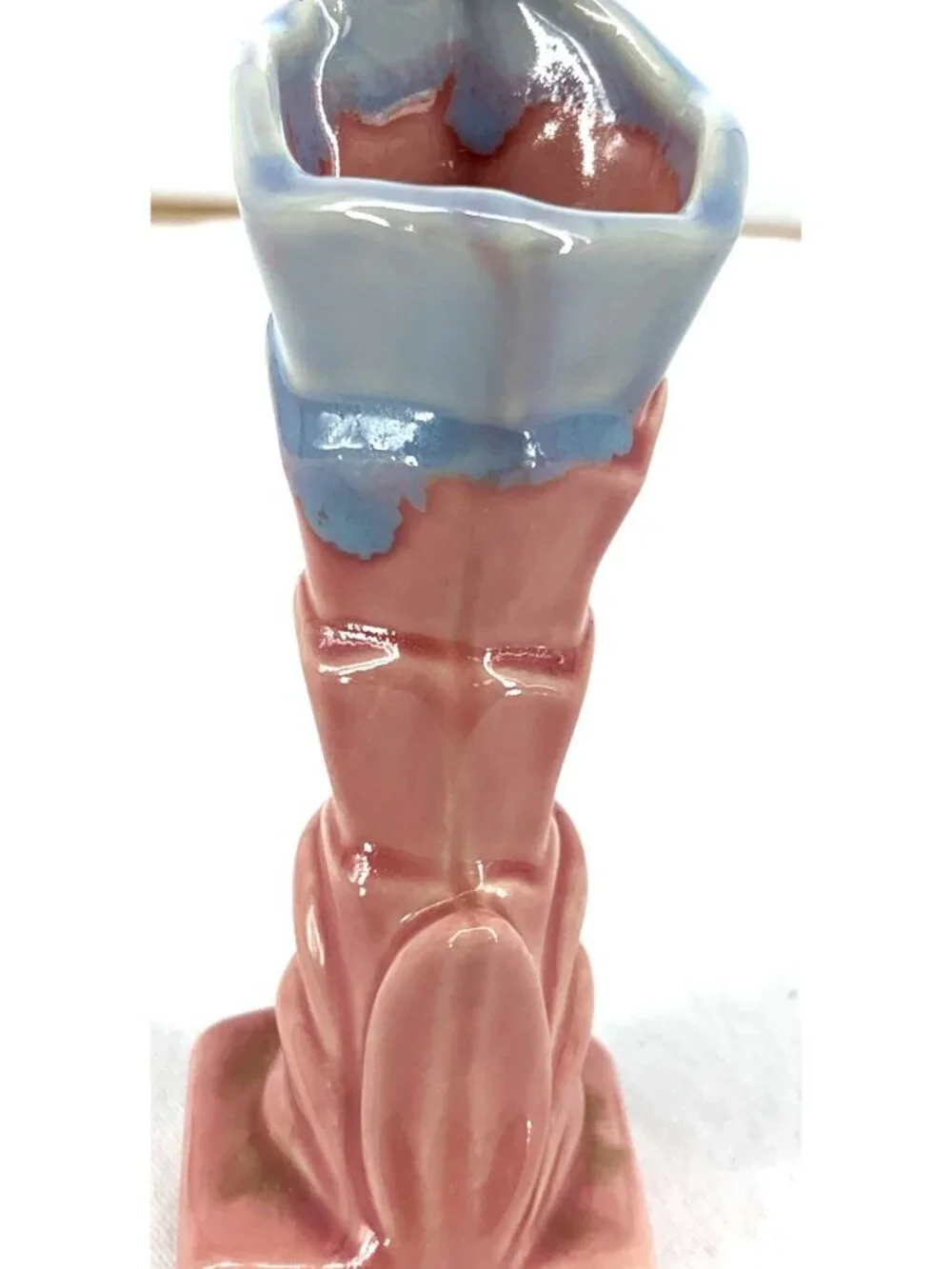Shawnee Vase Pink Blue Figural 5